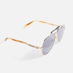 Best Sale Gucci 004 Sunglasses Gold / Havana / Grey