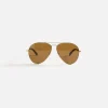 Best Gucci 002 Sunglasses Gold / Havana / Brown