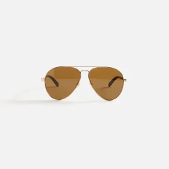 Best Gucci 002 Sunglasses Gold / Havana / Brown