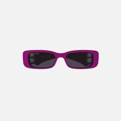 New Balenciaga Acetate Bb Logo Hinge Square Frame Fuchsia