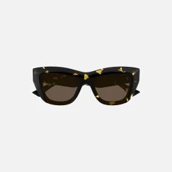 Online Bottega Veneta Acetate Frame Shiny Havana Tortoise