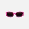 Cheap Balenciaga Acetate Max Frame Shiny Fuchsia / Grey Lens