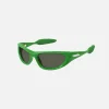 New Bottega Veneta Acetate Racing Frame Sunglasses Green