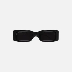 Cheap Balenciaga Acetate Square Frame Shiny Solid Black