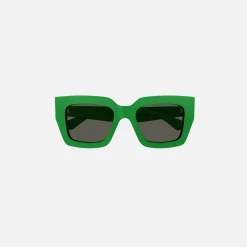 Shop Bottega Veneta Acetate Square Frame Green