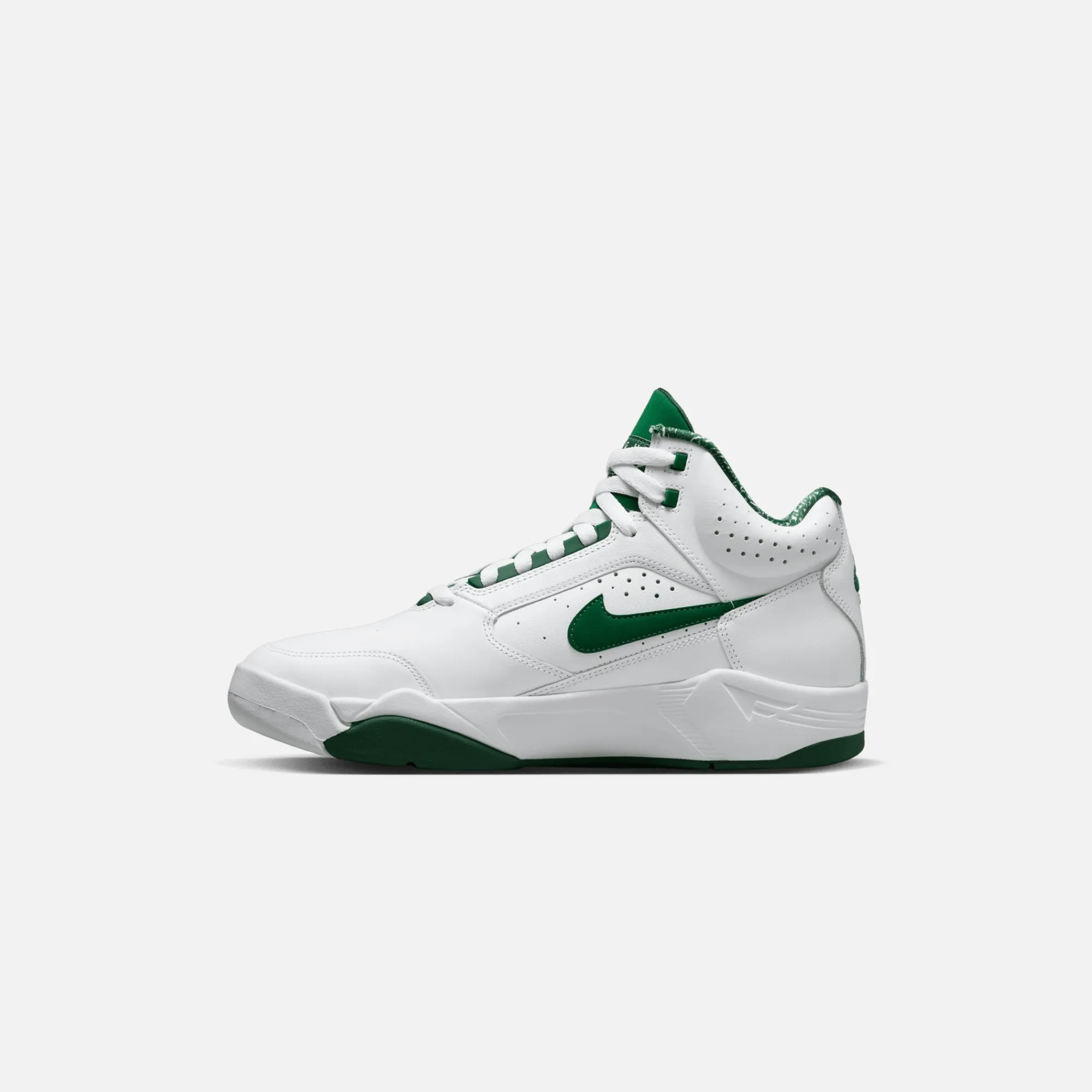 Cheap Nike Air Flight Lite Mid White / Gorge Green