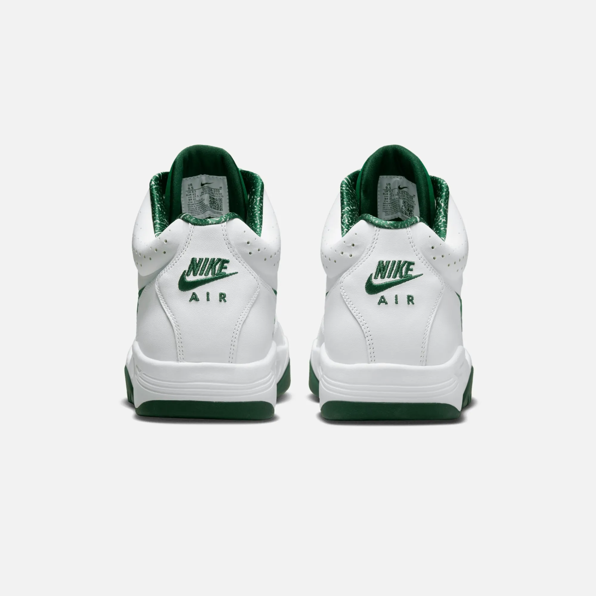 Cheap Nike Air Flight Lite Mid White / Gorge Green