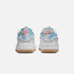 Cheap Nike Air Force 1 White / Bleached Coral / Gum Light Brown / Boarder Blue