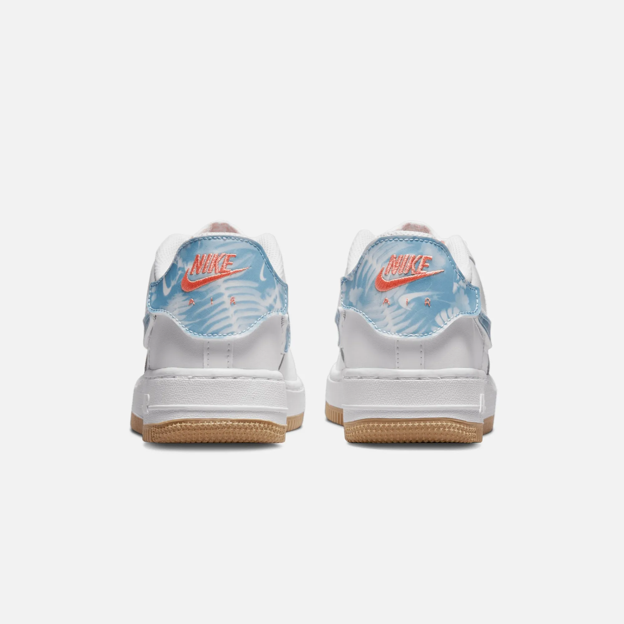 Cheap Nike Air Force 1 White / Bleached Coral / Gum Light Brown / Boarder Blue
