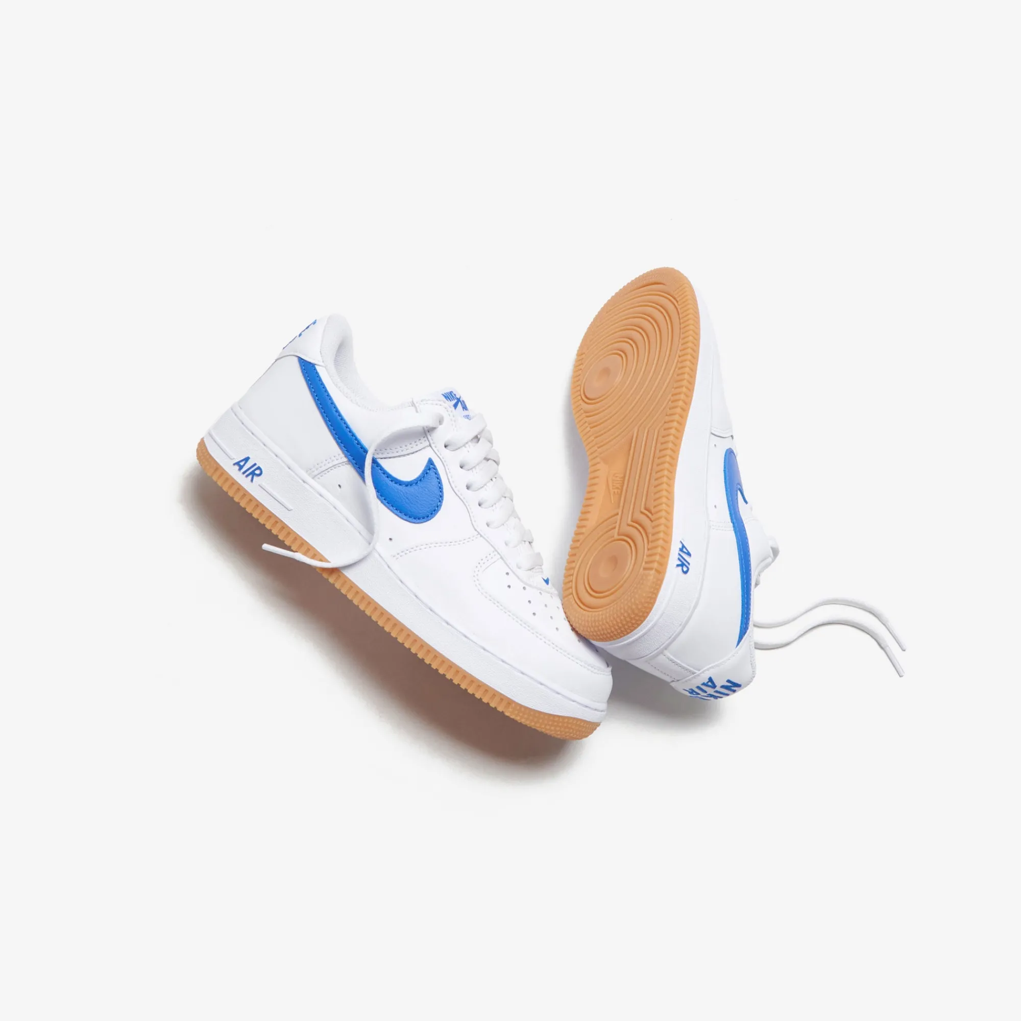 New Nike Air Force 1 Low Retro White / Royal Blue / Gum / Yellow