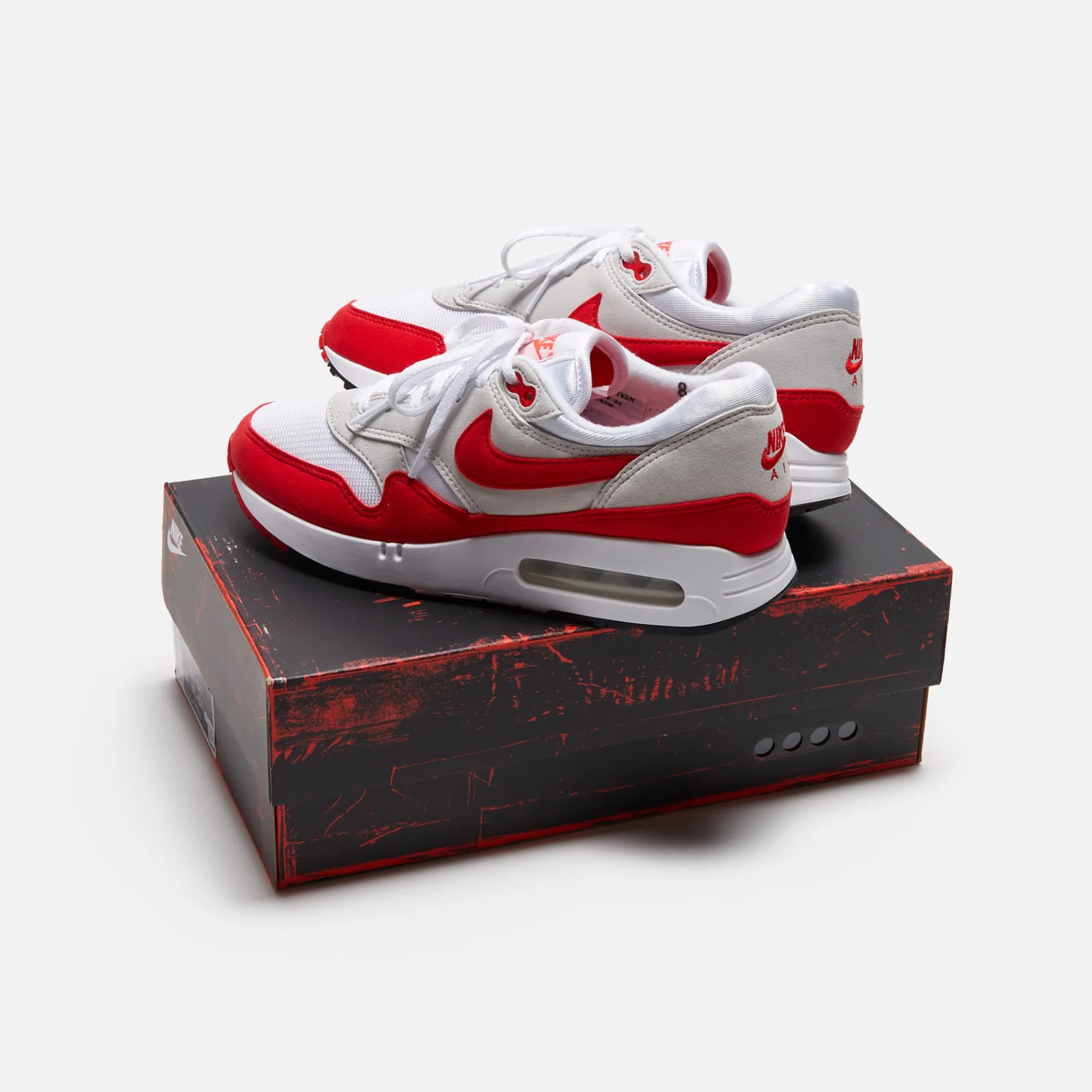 Sale Nike Air Max 1 `86 Og White / University Red / Neutral Grey