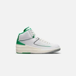 Fashion Jordan Air2 Retro White / Lucky Green
