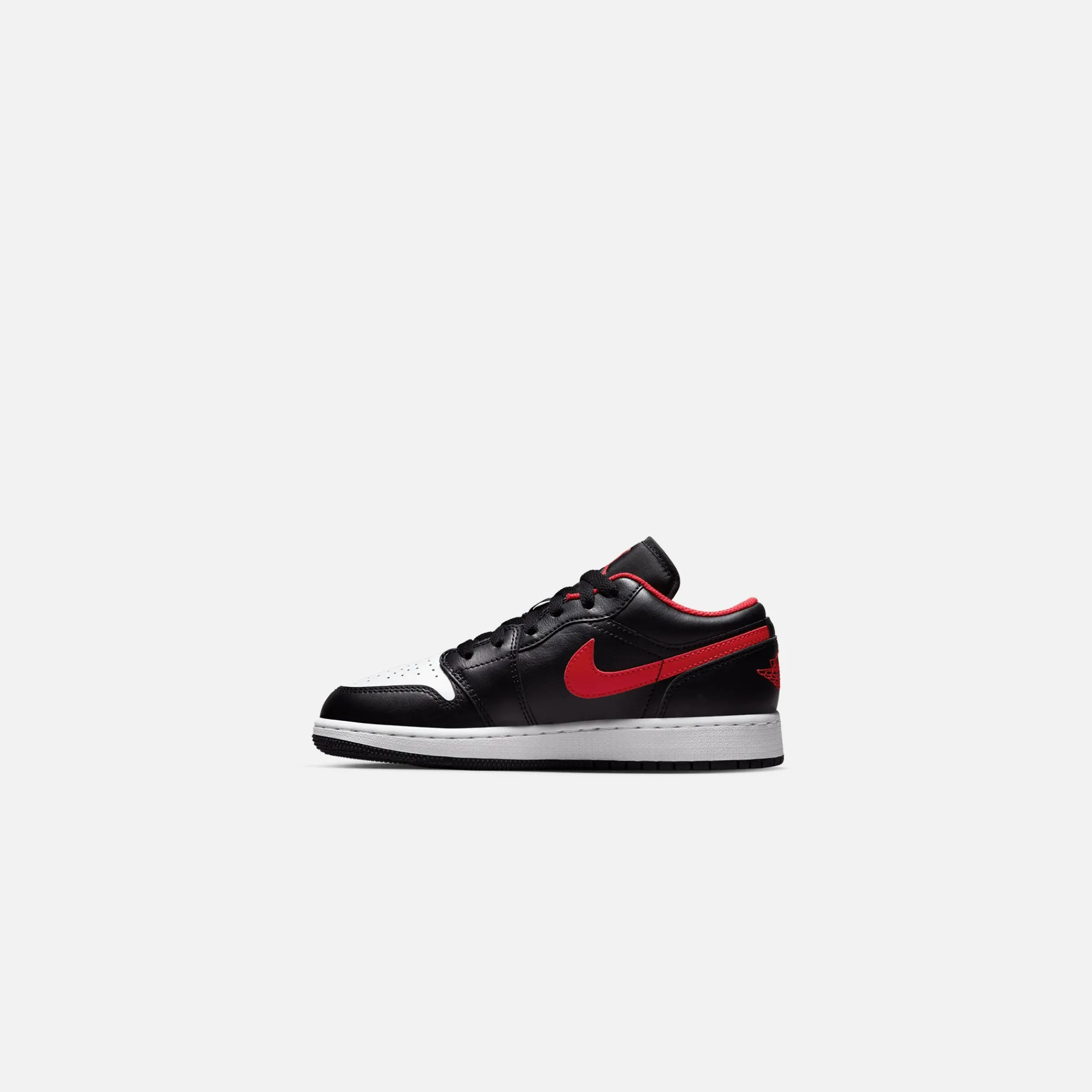 Shop Jordan Airgrade School 1 Low Black / Fire Red / White