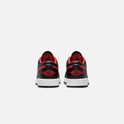 Shop Jordan Airgrade School 1 Low Black / Fire Red / White