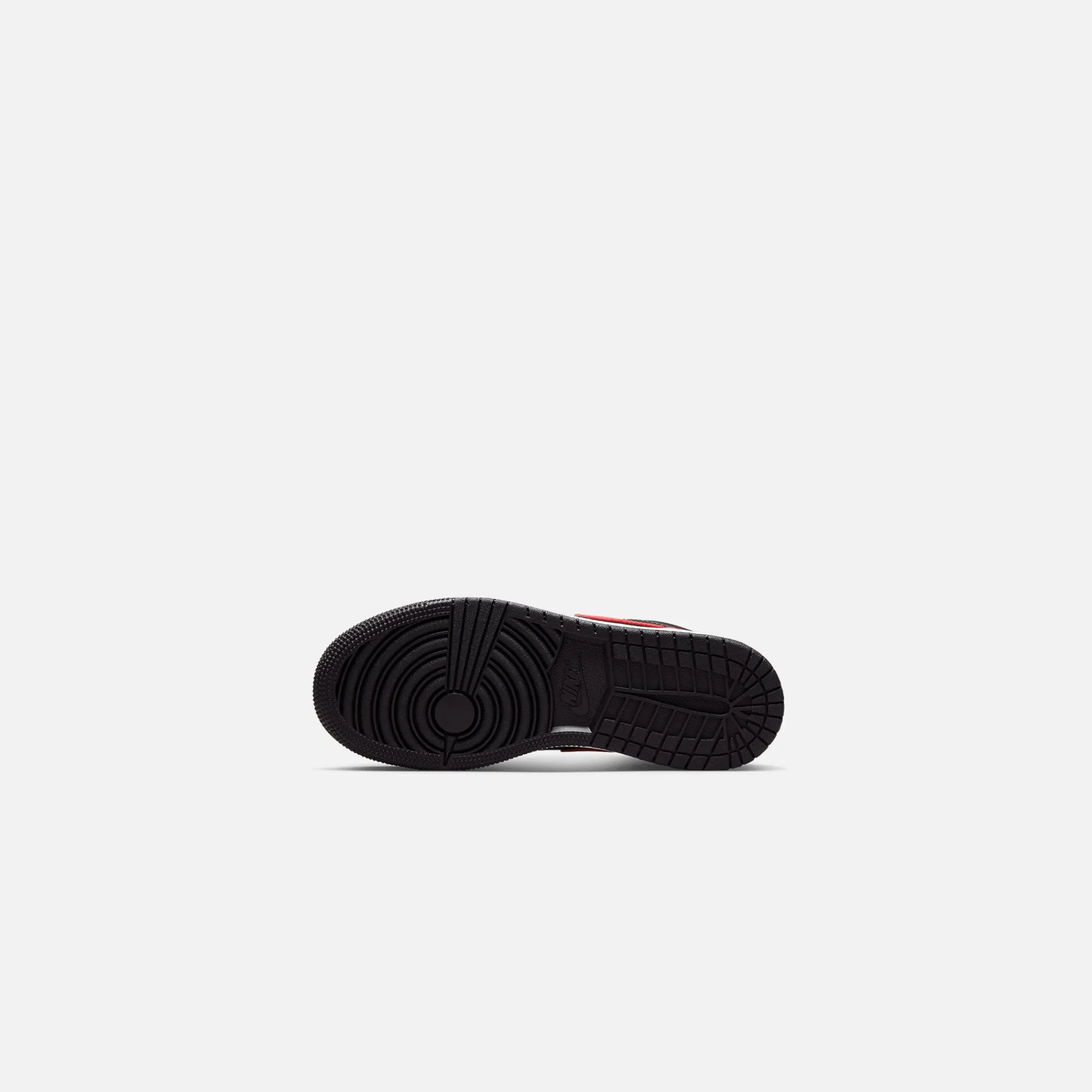Shop Jordan Airgrade School 1 Low Black / Fire Red / White