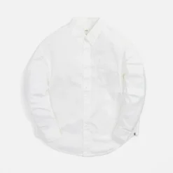 New Visvim Albacore Button Down Shirt Long Sleeves Sashiko White