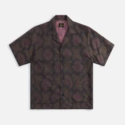 Shop Needles Arabesque Jacquard Cabana Shirt Black
