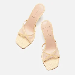 Fashion Black Suede Studio Arielle Raffia