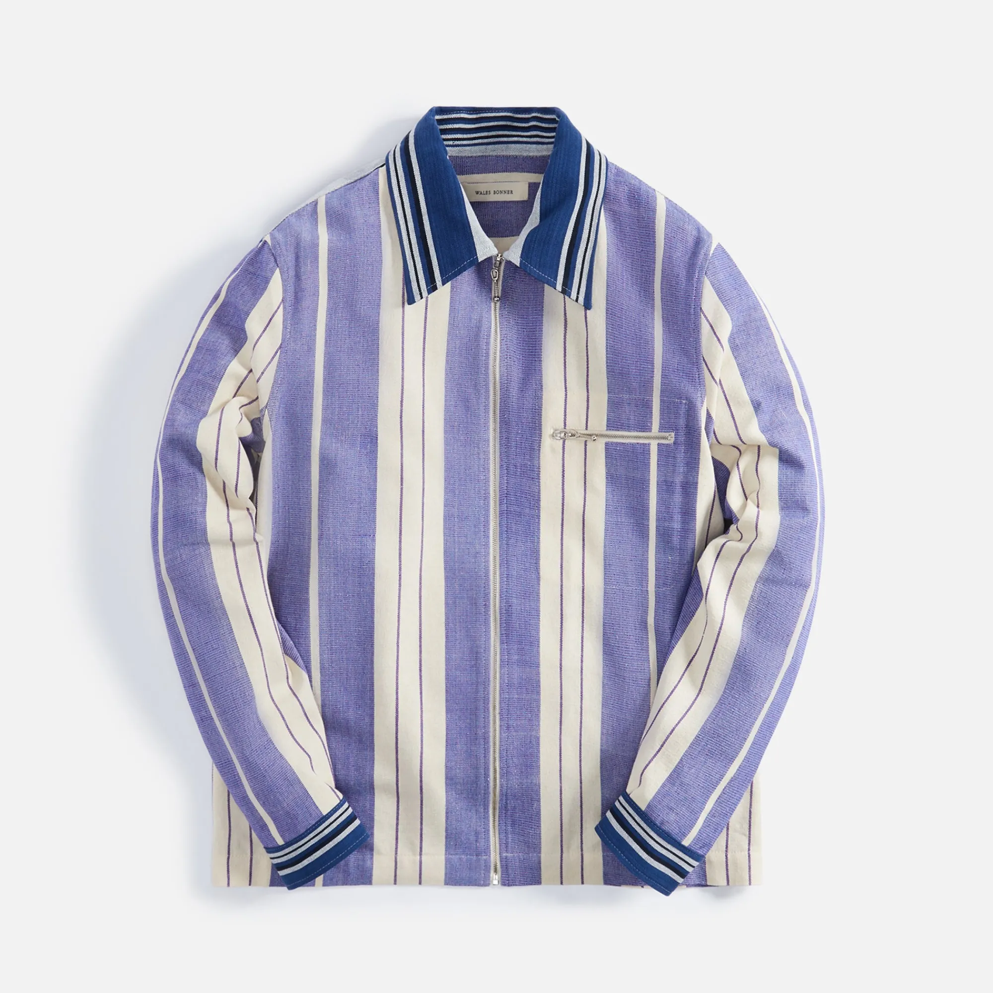 Shop Wales Bonner Atlantic Jacket Blue / White