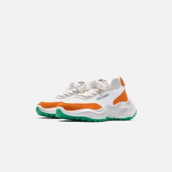 Sale Casablanca Atlantis Sneaker Leather White / Orange