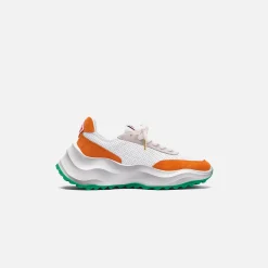 Sale Casablanca Atlantis Sneaker Leather White / Orange