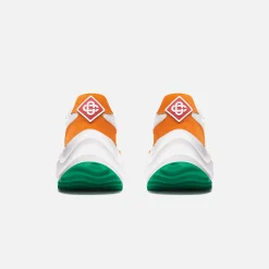 Sale Casablanca Atlantis Sneaker Leather White / Orange