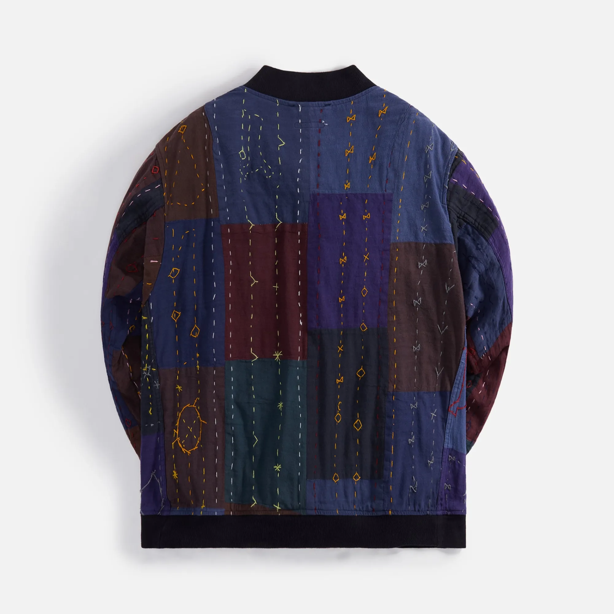 Best Engineered Garments Aviator Jacket Navy Square Handstitch