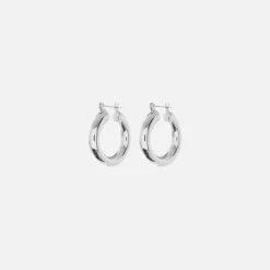 Best Luv AJ Baby Amalfi Hoop Earrings Silver