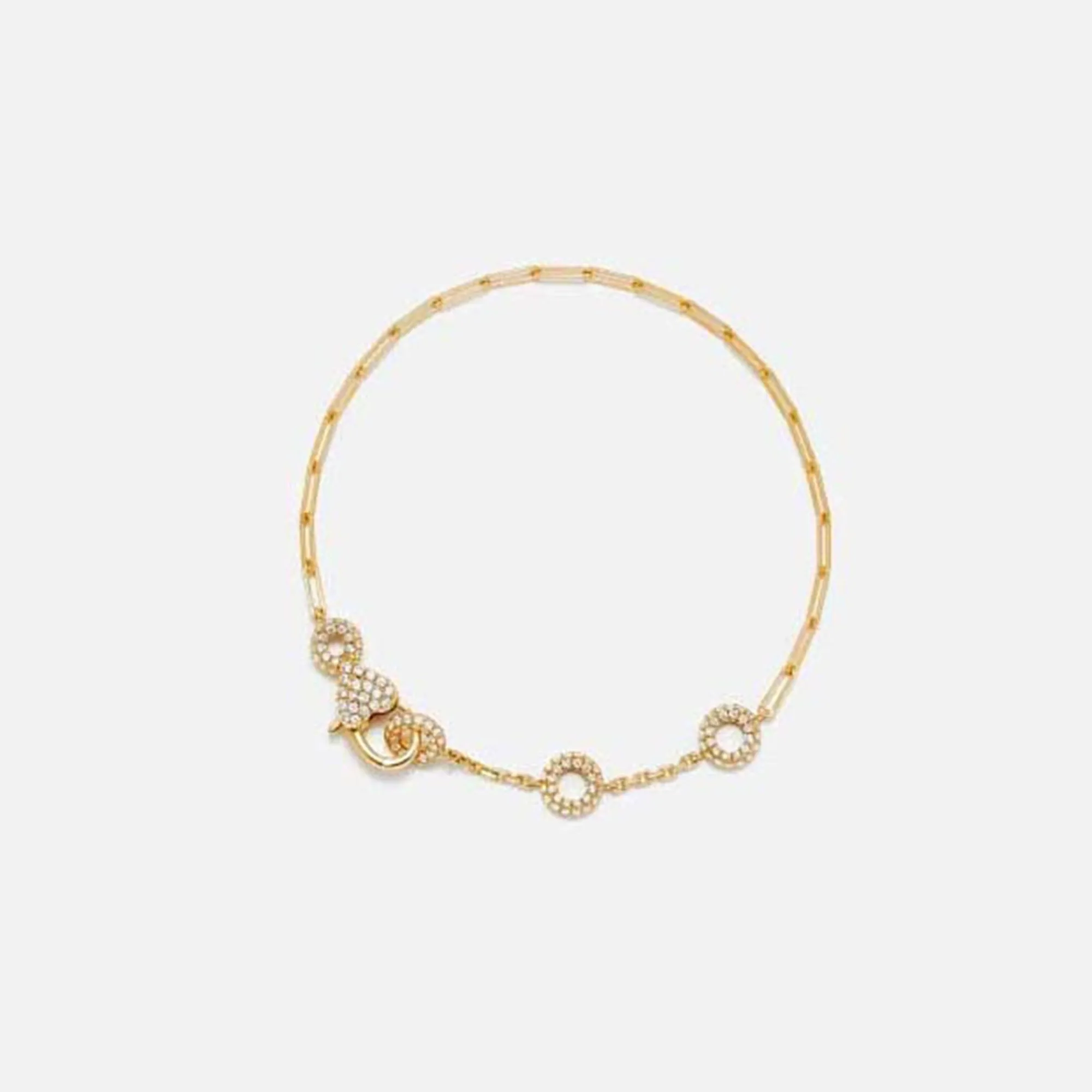 Cheap Yvonne Leon Baguette Riviere Bracelet In 18K Yellow Gold