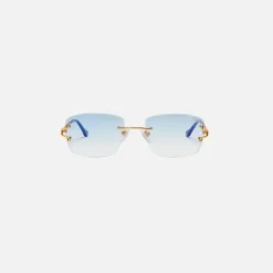 Discount Vintage Frames Bal Harbour Drill Mount 24Kt Gold Blue Gradient