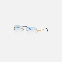 Discount Vintage Frames Bal Harbour Drill Mount 24Kt Gold Blue Gradient