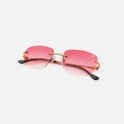Cheap Vintage Frames Bal Harbour Drill Mount Sunglasses Gold Red Gradient
