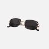 New Vintage Frames Bal Harbour Drill Mount Sunglasses Gold Black