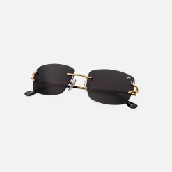 Flash Sale Vintage Frames Bal Harbour Drill Mount Sunglasses Gold Black
