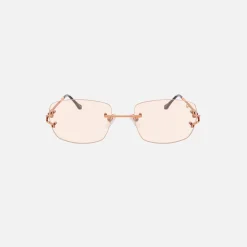 Store Vintage Frames Bal Harbour 24Kt Sunglasses Rose Gold Clear