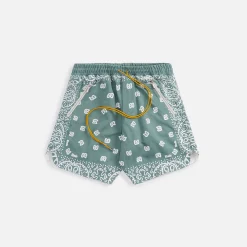 Shop Rhude Bandana Shorts Sage