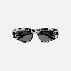 Outlet Balenciaga Bb Logo Gold Hinge Acetate Cat Eye Cow Print