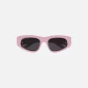 Sale Balenciaga Bb Logo Hinge Frame Pink / Grey Lens