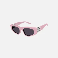 Sale Balenciaga Bb Logo Hinge Frame Pink / Grey Lens