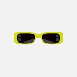 Online Balenciaga Bb Logo Hinge Rectangular Frame Yellow