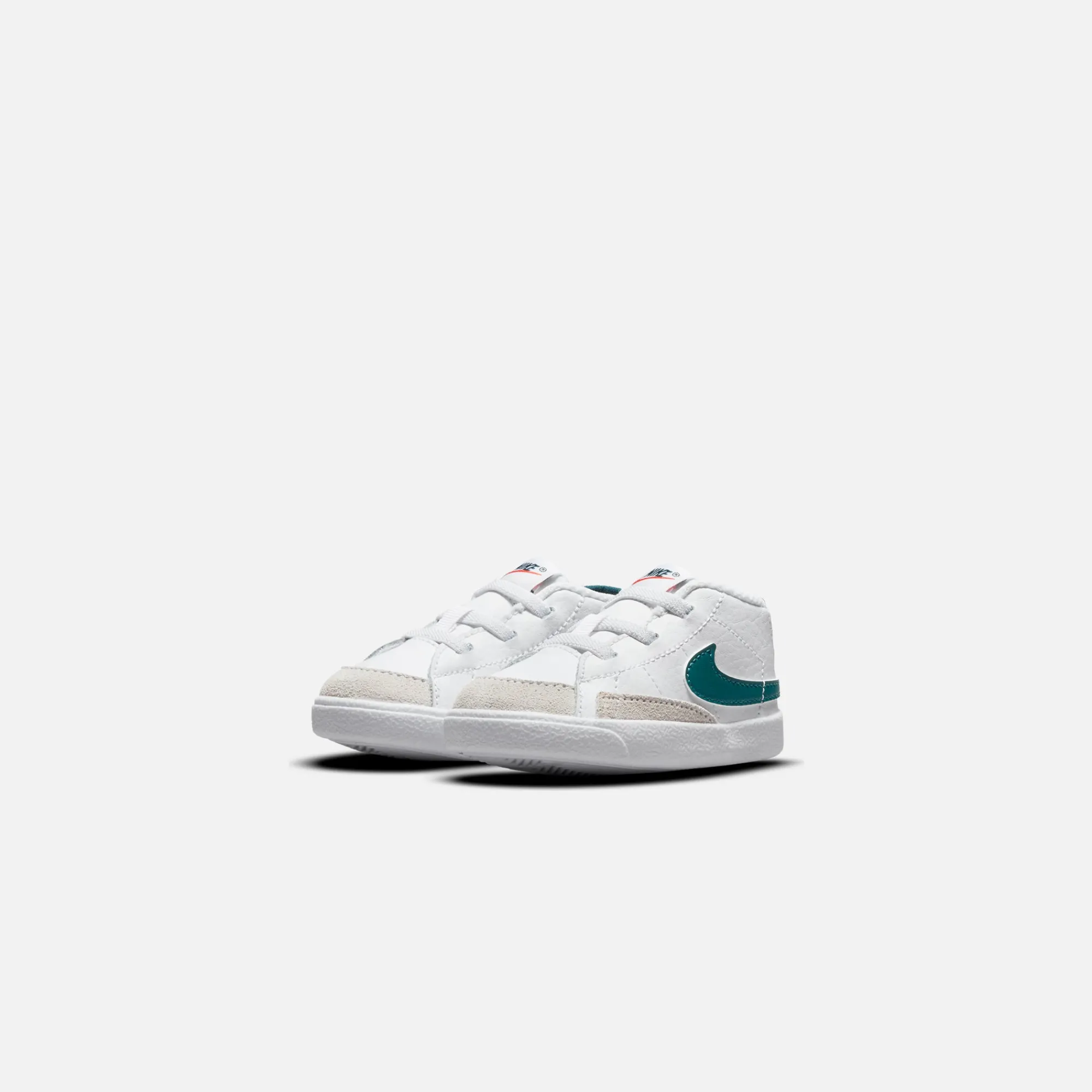 Best Nike Blazer Mid Crib White / Dark Teal Green / Team Orange