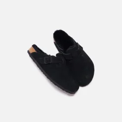 Shop Birkenstock Boston Shearling Black