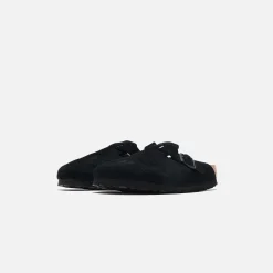 Cheap Birkenstock Boston Soft Footbed Black Suede