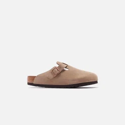 Shop Birkenstock Boston Suede Taupe