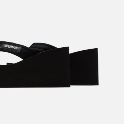 New Coperni Branded Wedge Sandal Black
