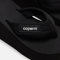 New Coperni Branded Wedge Sandal Black