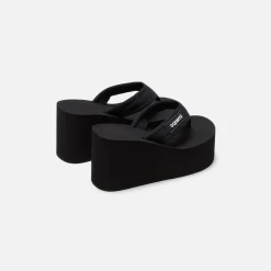 New Coperni Branded Wedge Sandal Black