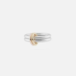 Store Spinelli Kilcollin Calliope 2 Link Ring Silver / Rose / Yellow Gold