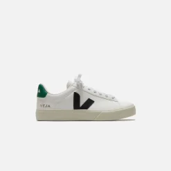 Sale Veja Campo Chromefree Leather Extra White / Black Emeraude / Green