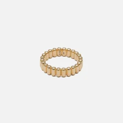 Hot Maor Capsule 5Mm Ring In Yellow With White Diamond Gold